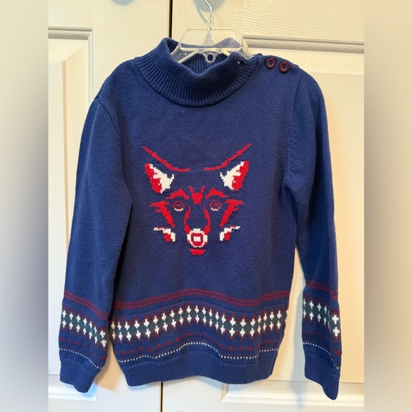 Sergent Major Blue Fox Pattern Sweater - Picture 1 of 4